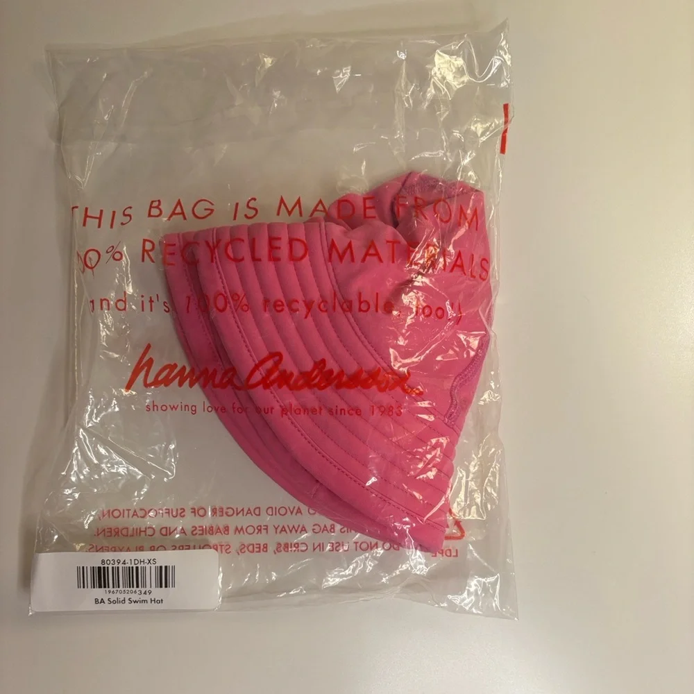 NWT Hanna Andersson Baby Swim Sun Hat, Pink Flash,‎ Size XS